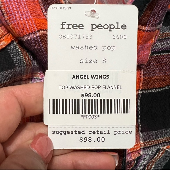 Free People We The Free‎ Womens Shirt First Bloom Plaid Multicolor Size Small - Picture 12 of 12